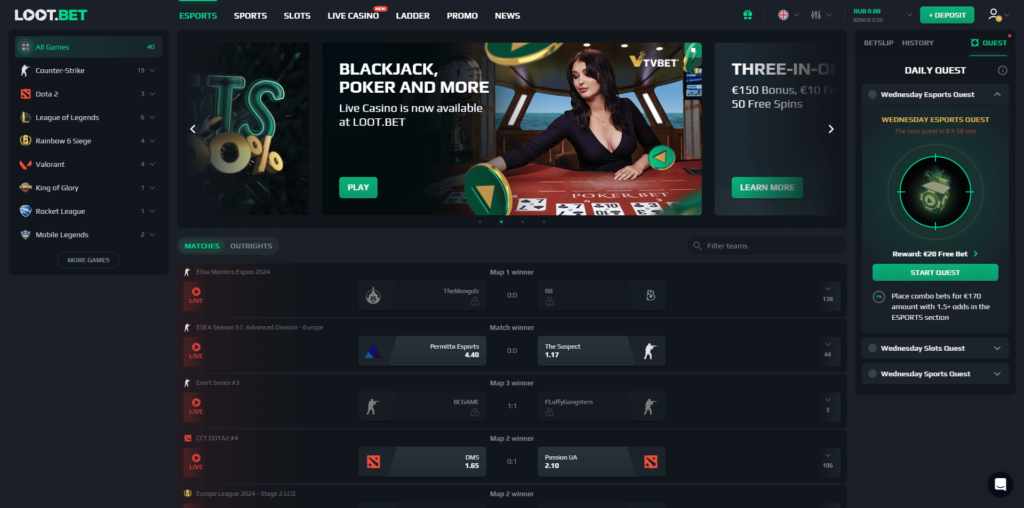 Esports Betting __ Bet on Esports Matches __ LOOT.BET - loot bet