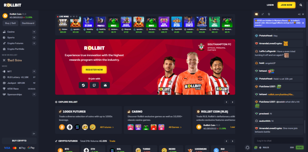 Rollbit - Crypto Casino, NFT Gambling & 1000x Trading - rollbit com