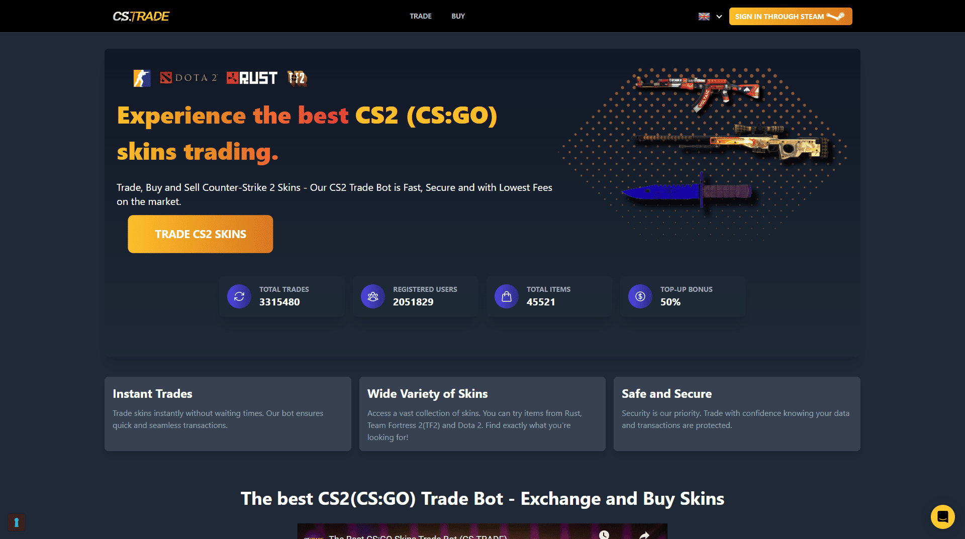 The Best CS2 (CSGO) Skin Trade Bot ⭐️ Trade CS2 (CSGO) Ski_ - cs trade (1)